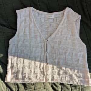 Cream Crochet By Together Top Size M